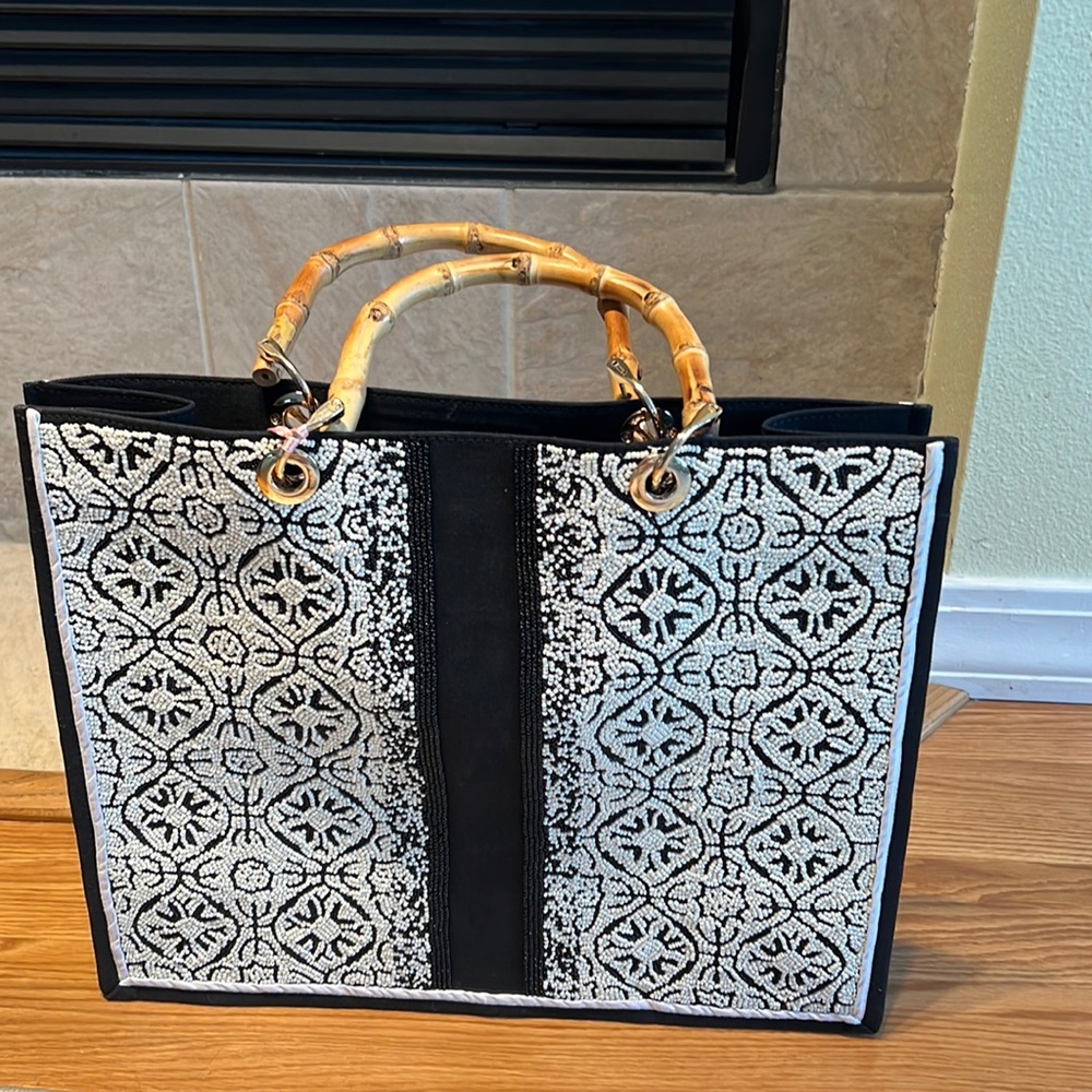 Amazing hand beaded tote